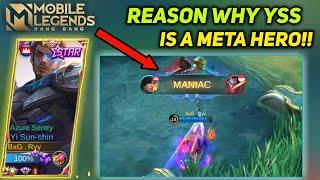 REASON WHY YI-SUN SHIN IS A META HERO! MANIAC ! GODLY YSS NEXT LEVEL EPIC COMEBACK GAMEPLAY | MLBB