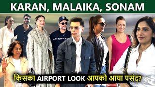 Karan Johar, Juhi Chawla, Malaika Arora, Sonam Kapoor, Rohit Sharma Spotted | Airport Diaries