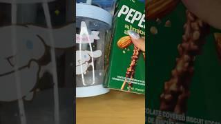 Extended short of the chocolate sticks with almonds #asmr #snacks #tiktok #food #cinnamoroll