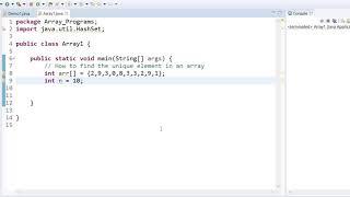 How to find out the unique elements in an array