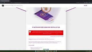 Pi Network Node Windows Installation / Deutsch