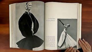 Harper's Bazaar August, October, November and December 1954 | ASMR Magazine Flip Through