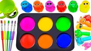 Satisfying Video l DIY How To Make Rainbow Slimes Toy Sprunki & Pink Yellow Forms Glitter Candy ASMR