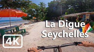 Riding the bike on La Digue, Seychelles  | Full Island Tour | 4K