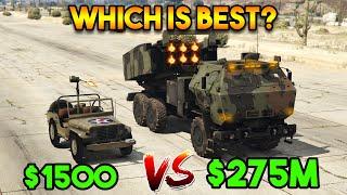 GTA 5 : CHEAP MILITARY VEHICLE VS EXPENSIVE MILITARY VEHICLE (WHICH IS BEST?)