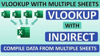 VLOOKUP Across Multiple Sheets in Excel | Lookup data from multiple sheets | VLOOKUP with Indirect