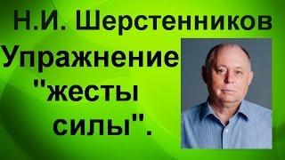 Шерстенников. Упражнение «жесты силы» показывает Н.И. Шерстенников.