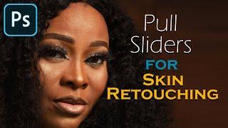 Skin retouching with CAMERA RAW SLIDERS adobe photoshop tutorial.