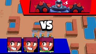 Triple Amber Brawler  in Boss Fight !!!! Brawl Stars boss fight