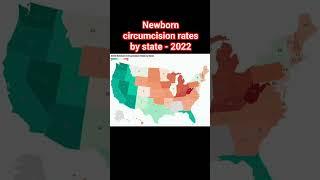 Newborn circumcision rates by state - 2022