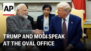 Trump and India's Modi speak at the Oval Office