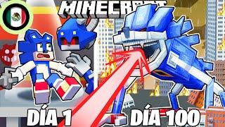 ¡Sobreviví 100 DÍAS como METAL SHIN SONIC en Minecraft HARDCORE!