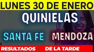 Resultados Quinielas Vespertinas de Santa Fe y Mendoza, Lunes 30 de Enero