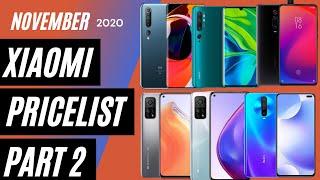 {PART2} ALL Xiaomi SmartPhones Pricelist l November 2020 | Philippines