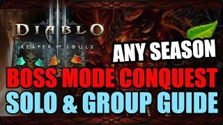 Diablo 3 - How to Finish Boss Mode Conquest Fast (Solo/Group)