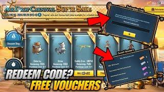 AIR DROP CARNIVAL SUPER SALE EVENT IN PUBG MOBILE | HOW TO GET REDEEM CODES | HOW TO GET VOUCHERS ?