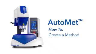 How to Create a Method on an AutoMet Pro