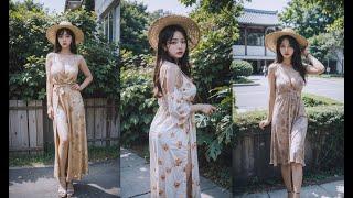 [4k AI 룩북] 보헤미안 스타일 미시녀 룩북/Bohemian-style miss LOOKBOOK