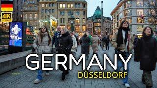 Düsseldorf, Germany 4k  Christmas Walking Tour - 2024