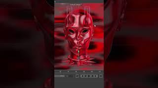 New CINEMA 4D sculpt tutorial for beginner: Holographic custom chrome devil coverart animation.