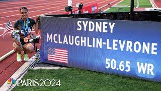 Sydney McLaughlin-Levrone crushes WORLD RECORD in 400m hurdles at Trials | NBC Sports