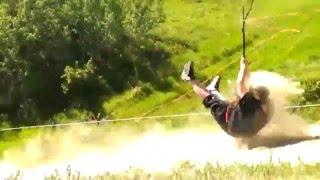 FAT guy zipline FAIL