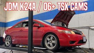 8th Gen Civic - JDM K24 with 06 TSX Cams Dyno Tune