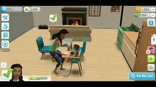 Sims mobile game play #3 the baby ages up to toddler!‍‍