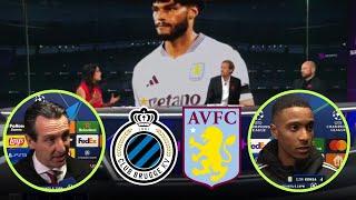 Club Brugge vs Aston Villa 1-0 Post Match Analysis UCL | Unai Emery and Ezri Konsa Reactions