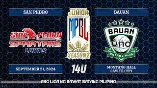 Junior MPBL Season 2 | San Pedro Spartans vs Bauan Cafe Uno | 14U