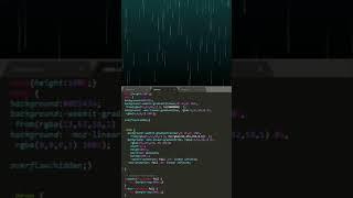 Rain fall creation using css and javascript coding