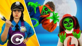 Policegirl VS Zombies | Best Zaza Boom Kids Song | Catch’em Funny Zombies