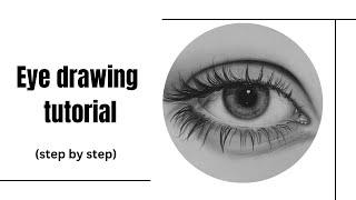 How to Draw a Realistic Eye with Charcoal Powder | Step-by-Step Tutorial for beginners|Eye drawing|