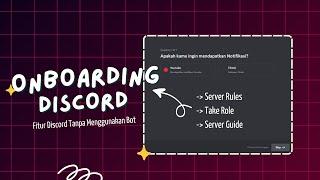 Fitur Keren Discord (Onboarding) | Tutorial Discord