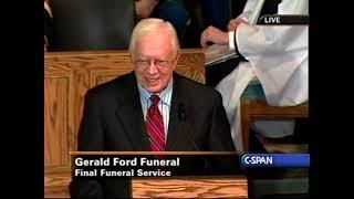 Jimmy Carter gave eulogy for Gerald Ford -- whom he defeated for the presidency 1976 (Jan. 3, 2007)