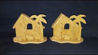 Christmas Scroll Saw Desktop Nativity