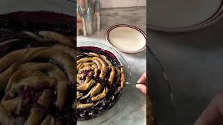 MAGICAL first slice of *Blueberry Lavender* Pie - Happy Bake Day