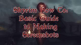 How To - Basic guide to Screenshots for Skyrim