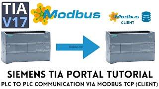 Siemens S7 1200 PLC modbus TCP client tutorial | TIA portal