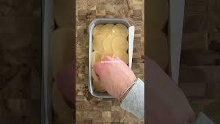Making potato pavé for my wife