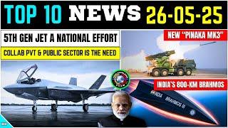 TOP Defence Updates | DRDO Kalyani 5th GEN Push | NEW Pinaka MK3 | BRAHMOS 800KM range | Tejas MK2