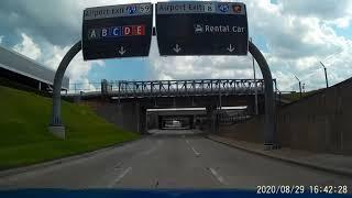 Leaving Bush Intercontinental Airport IAH to Beltway 8 W Past I-45 N - Houston, TX Dashcam Video