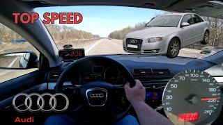 2007 AUDI A4 2.0 TDI 140 AUTOBAHN POV - TOP SPEED