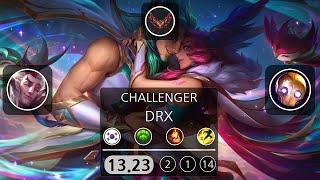 LOL Gameplay Rakan (DRX) VS  Blitzcrank | Patch 13.23 | KDA 2/1/14 