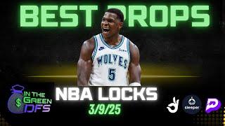 PRIZEPICKS NBA TODAY | BEST 5 BETS | SUNDAY 3/9/25 | BONUS BET 