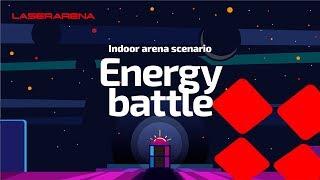 Indoor laser tag. Energy battle scenario