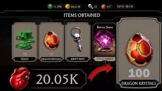 MK Mobile, Open Krypt Junk Box with 20k reward to get 100 Dragon Krystals