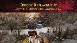 Libertyville Road Bridge Replacement in Fairfield, Iowa | Drone Video December 28, 2024