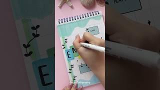 Easy Front Page Idea: English  #shorts #halyncalligraphy #frontpage