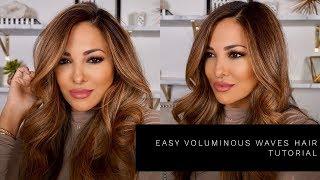 EASY VOLUMINOUS WAVES HAIR TUTORIAL | Lina Noory